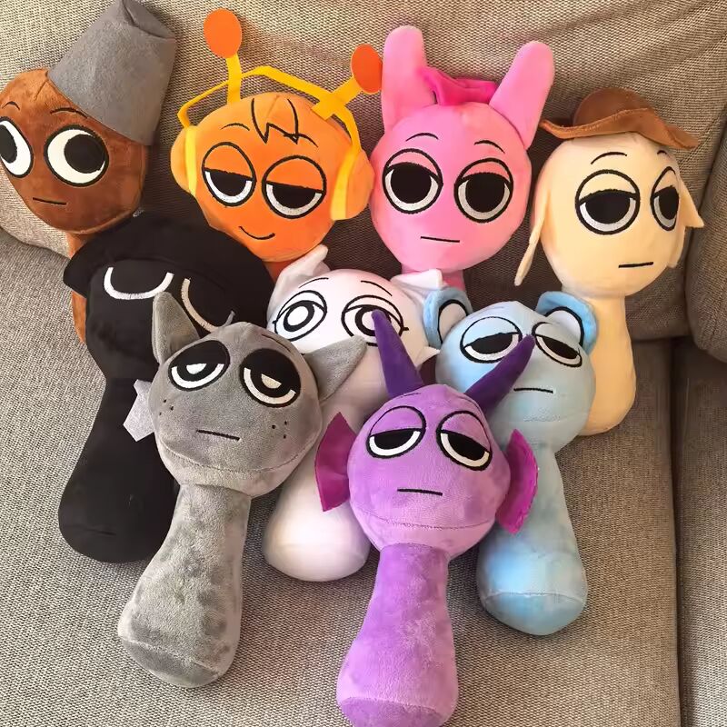 Sprunki Plush Toys Sprunki Incredibox Plush Doll Anime Game Role Cartoon Stuffed Pillow Doll Christmas Gifts Plush Toy for Kids