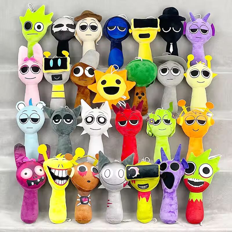 Sprunki Plush Toys Sprunki Incredibox Plush Doll Anime Game Role Cartoon Stuffed Pillow Doll Christmas Gifts Plush Toy for Kids