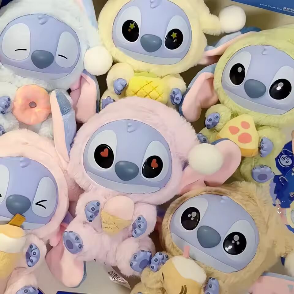 Stitch Can't Get Too Sleepy Without A Bite of A Series of Vinyl Plush Dolls Pendant Cute Doll Toy Kawaii Gift for Children's